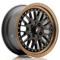 Japan racing Jr10 Matt Black Bronze Lip 7x15 4/100 ET30 N74.1