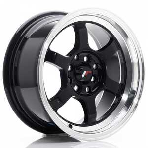 Japan racing Jr12 Shiny Black 8.5x15 4/100 ET13 N73.1