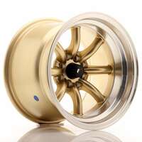 Japan racing Jr19 Gold Machined Lip 7x14 4/100 ET0 N73.1