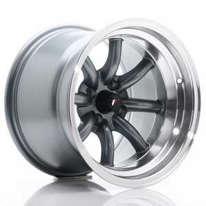 Japan racing Jr19 Gun Metal Machined Lip 7x14 4/100 ET0 N73.1