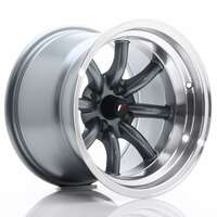 Japan racing Jr19 Gun Metal Machined Lip 7x14 4/100 ET0 N73.1