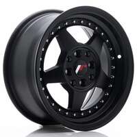 Japan racing Jr6 Matt Black 8x16 4/100 ET30 N67.1