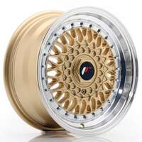 Japan racing Jr9 Gold Machined Lip 7.5x17 4/100 ET20 N74.1