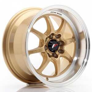 Japan racing Tf2 Gold Machined Lip 7.5x15 4/100 ET30 N73.1