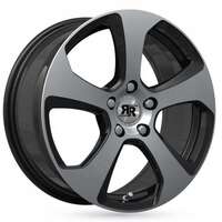 Racer Five Bright Black Machined Face 7.5x17 5/100 ET35 N57.1